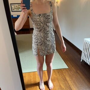 Reformation Noha Snake Print Mini Dress Size 4